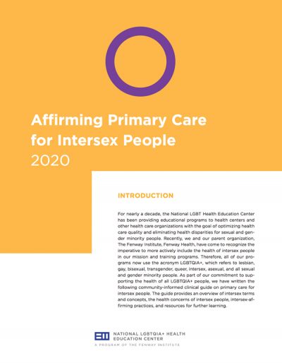 Affirming Primary Care for Intersex People